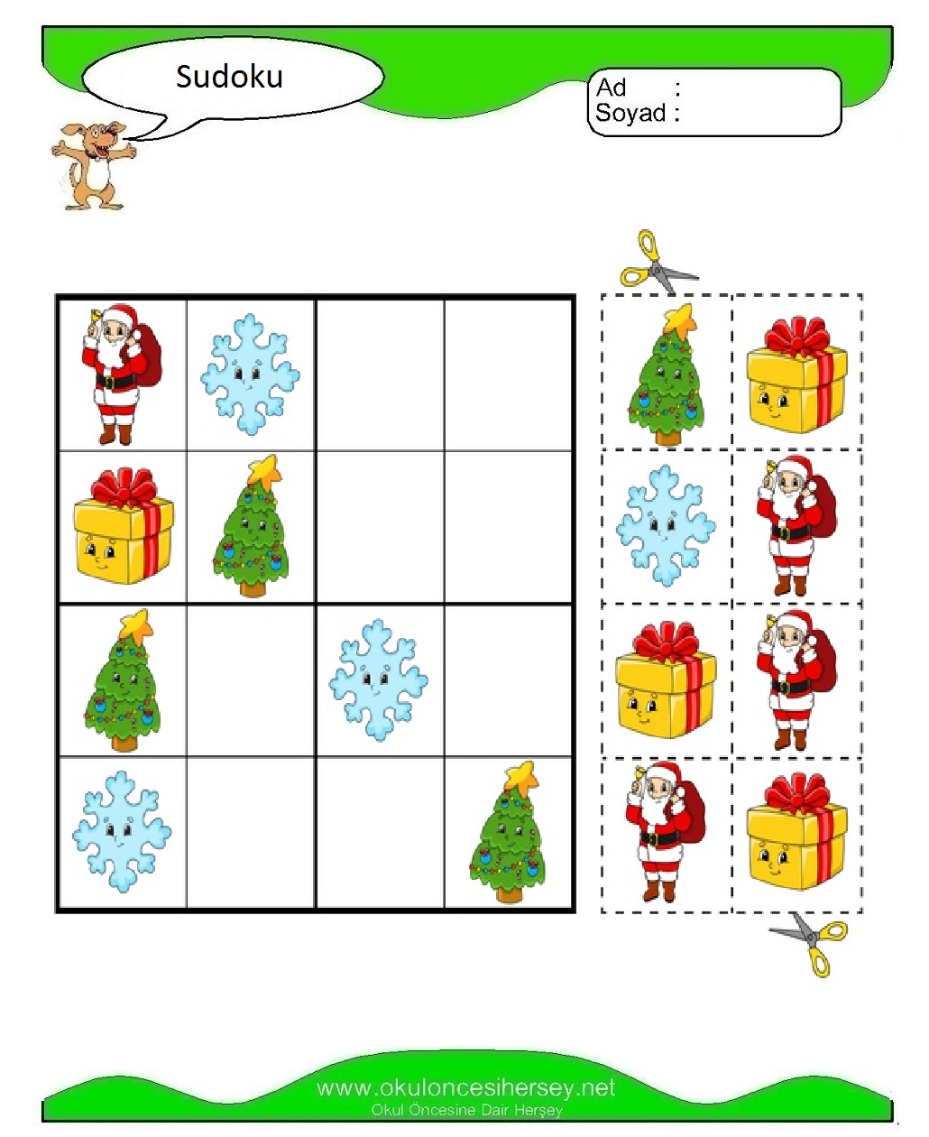 Sudoku Çocuk Bulmacaları